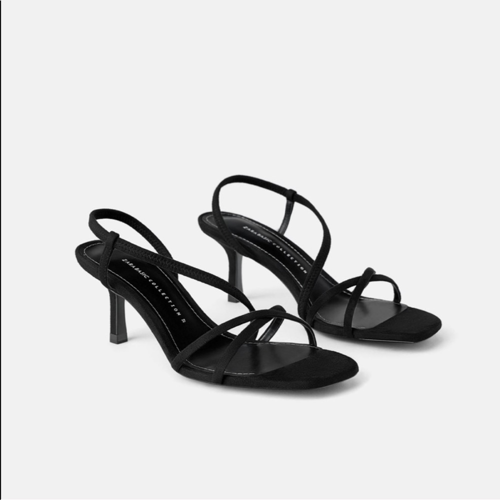 NWOT Zara mid-heel height sandal heel